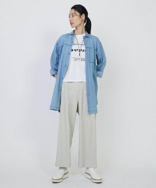 5.8onzデニムロングシャツ 詳細画像