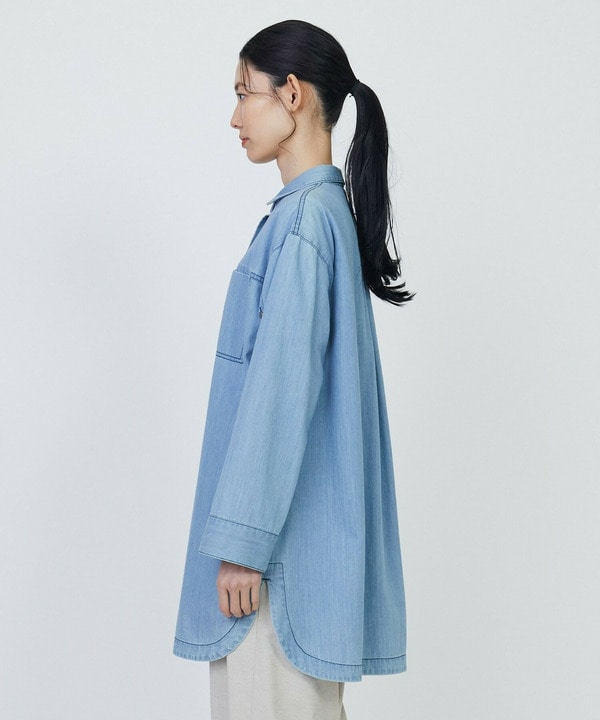 5.8onzデニムロングシャツ 詳細画像