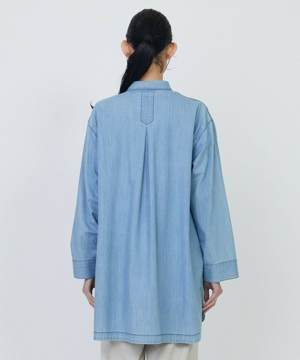 5.8onzデニムロングシャツ 詳細画像