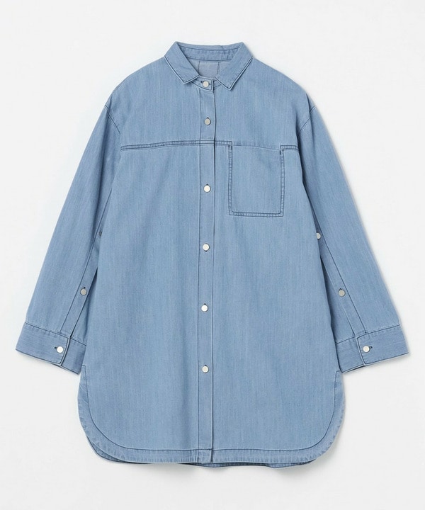 5.8onzデニムロングシャツ 詳細画像