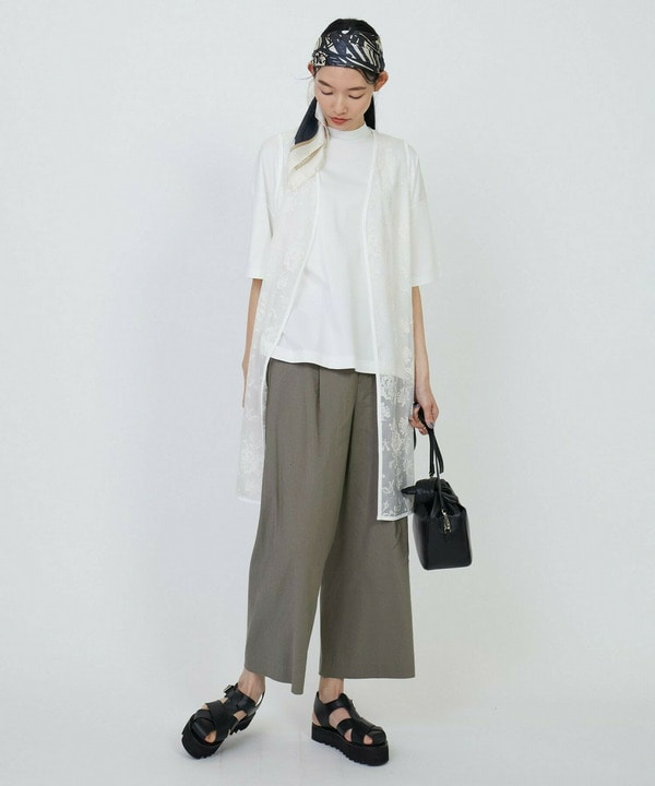 オーガンジーフラワー刺繍ジレ 詳細画像