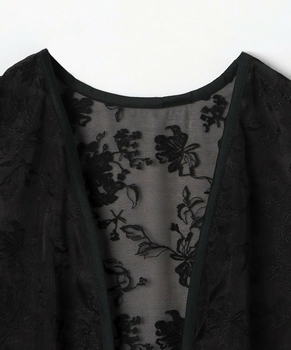 オーガンジーフラワー刺繍ジレ 詳細画像
