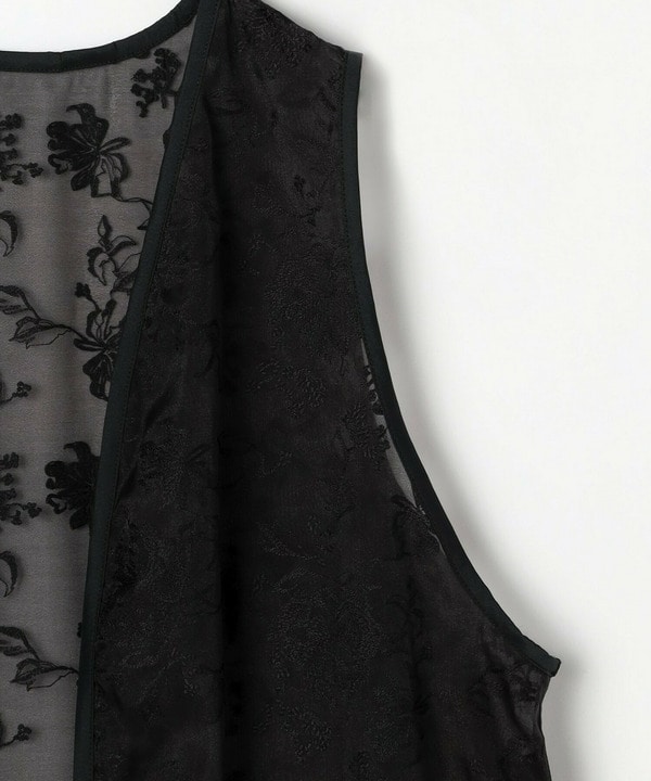 オーガンジーフラワー刺繍ジレ 詳細画像