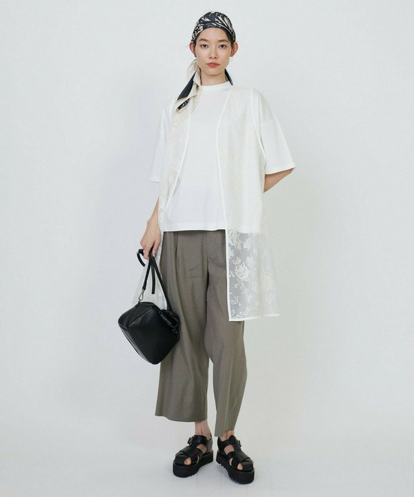 オーガンジーフラワー刺繍ジレ 詳細画像