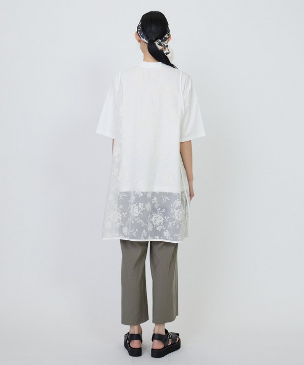 オーガンジーフラワー刺繍ジレ 詳細画像
