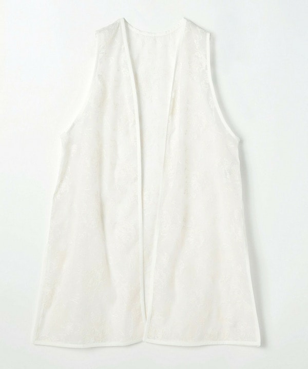 オーガンジーフラワー刺繍ジレ 詳細画像