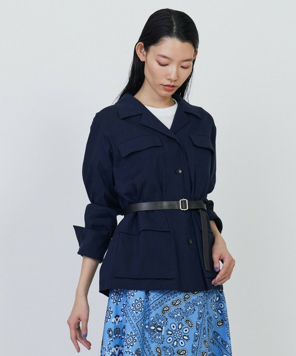 テンセルリネンストレッチジャケット 詳細画像 ネイビー