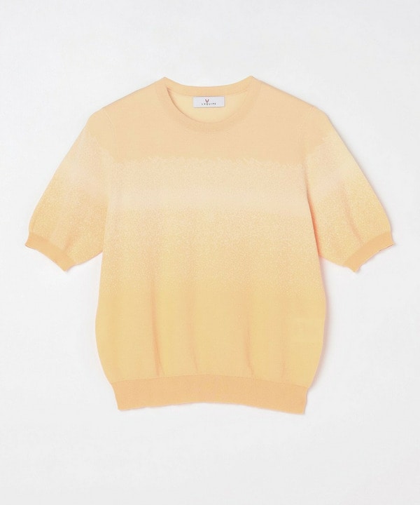 グラデーションジャガードクルーネックニット 詳細画像