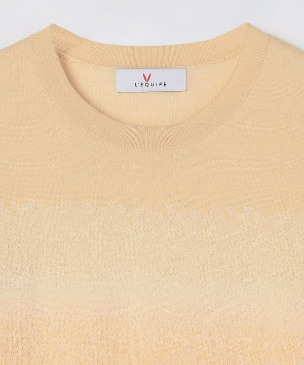 グラデーションジャガードクルーネックニット 詳細画像