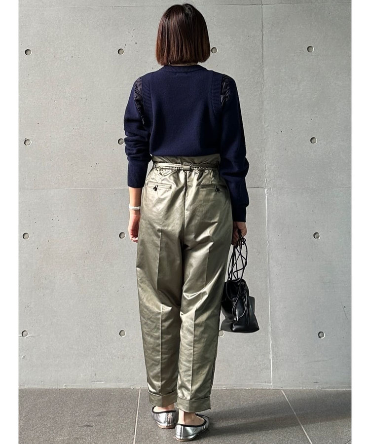 【YOSHIKO KRIS-WEBB×L’EQUIPE】ストレッチサテンキャロットパンツ 詳細画像
