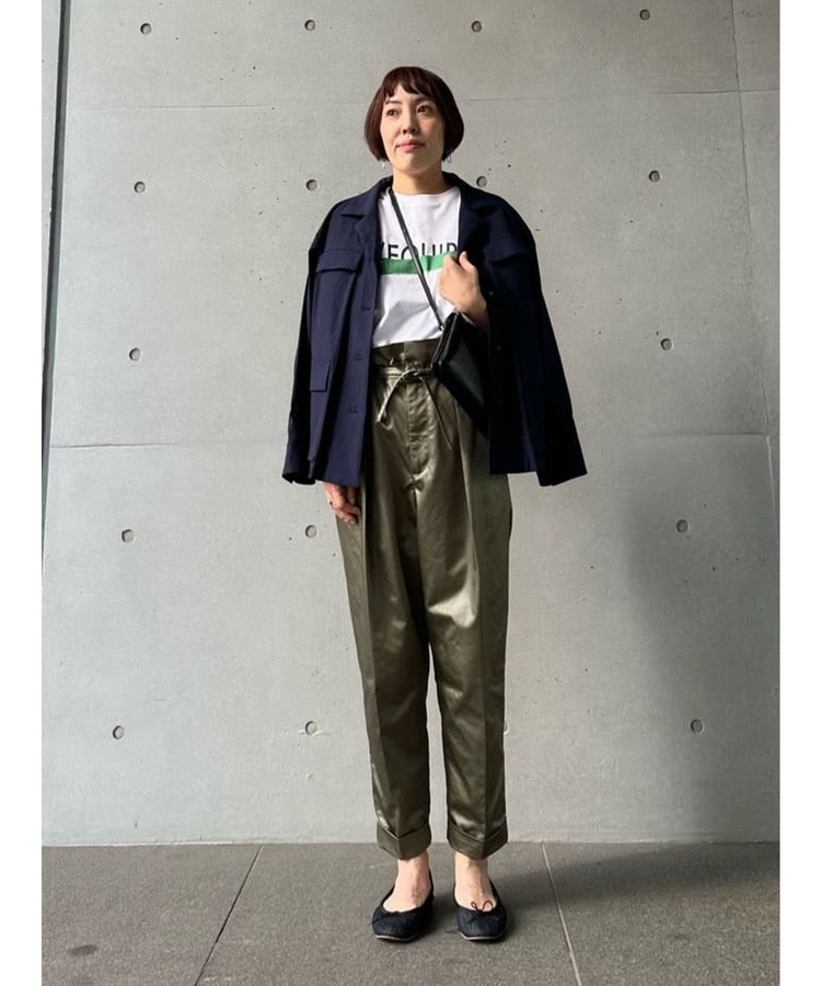 【YOSHIKO KRIS-WEBB×L’EQUIPE】ストレッチサテンキャロットパンツ 詳細画像