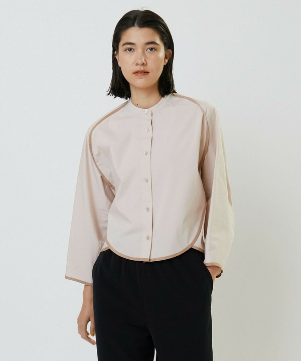 ストレッチブロードブラウス 詳細画像 ピンク