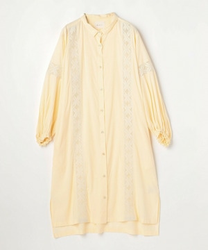 コットンレーヨンローンボタニカルダイワンピース