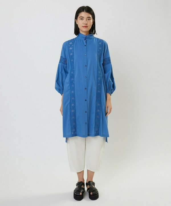 コットンレーヨンローンボタニカルダイワンピース 詳細画像