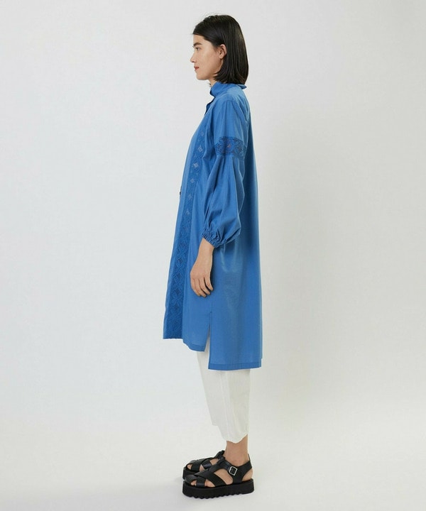 コットンレーヨンローンボタニカルダイワンピース 詳細画像