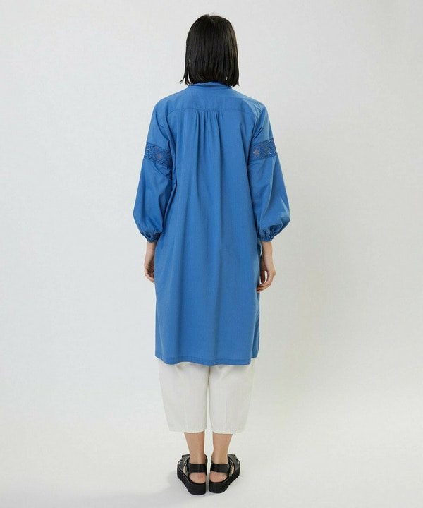 コットンレーヨンローンボタニカルダイワンピース 詳細画像