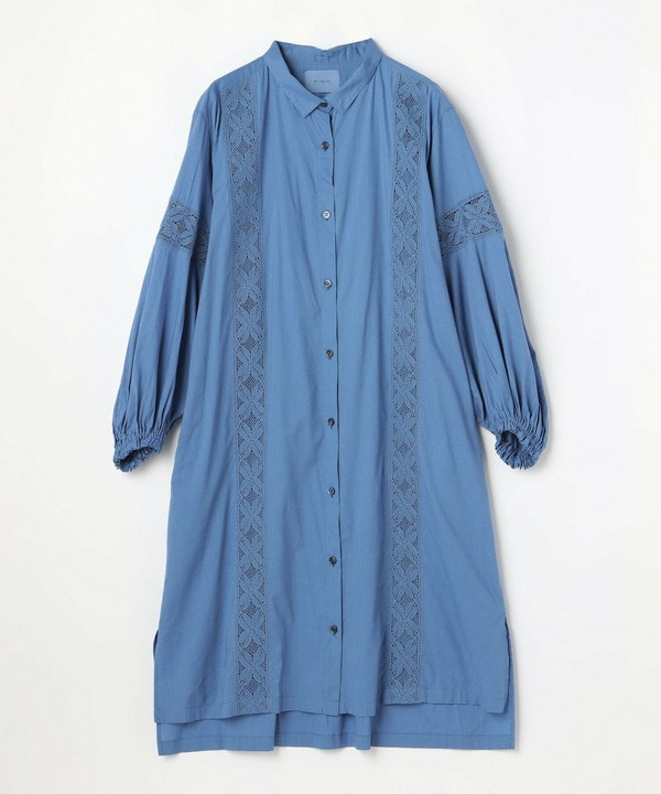 コットンレーヨンローンボタニカルダイワンピース 詳細画像