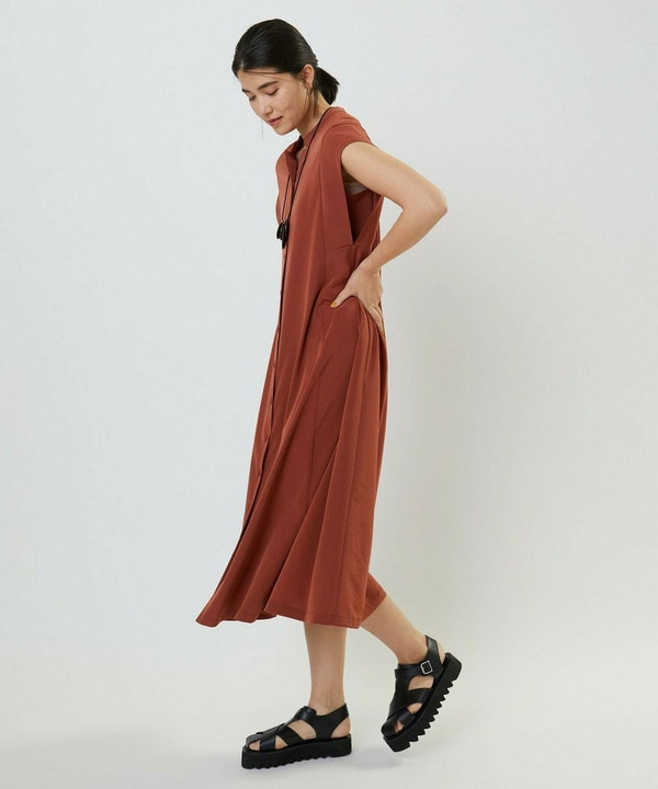 ストレッチデシンワンピース 詳細画像