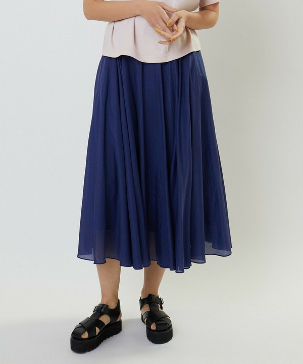 エアリーシルクコットンスカート 詳細画像 ブルー