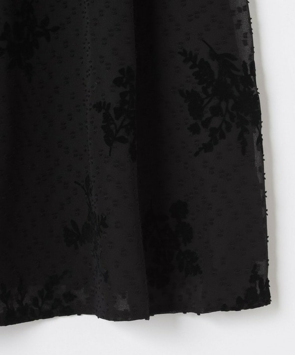 フロッキーフラワープリントスカート 詳細画像