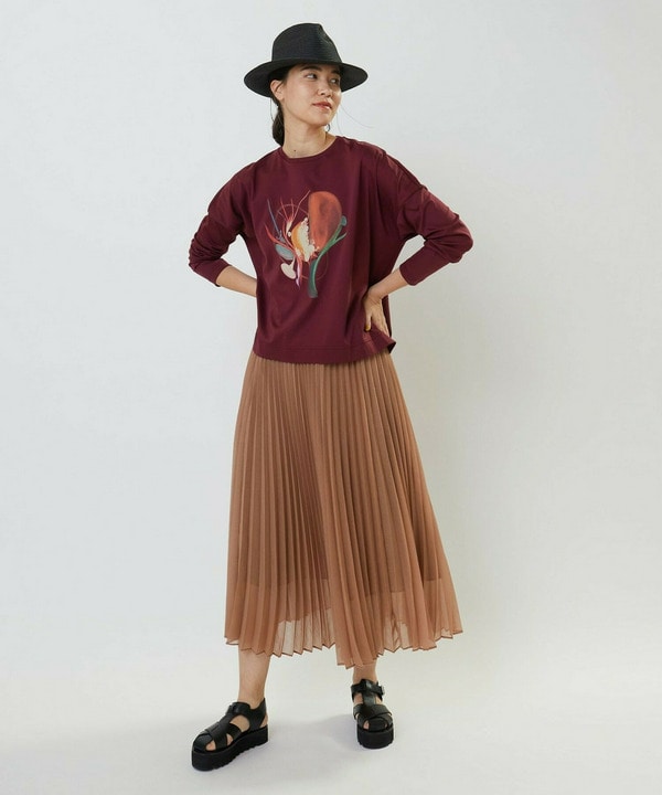 ソフトオーガンジープリーツスカート 詳細画像