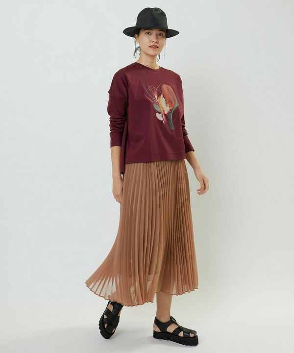 ソフトオーガンジープリーツスカート 詳細画像