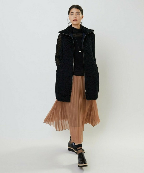 ソフトオーガンジープリーツスカート 詳細画像