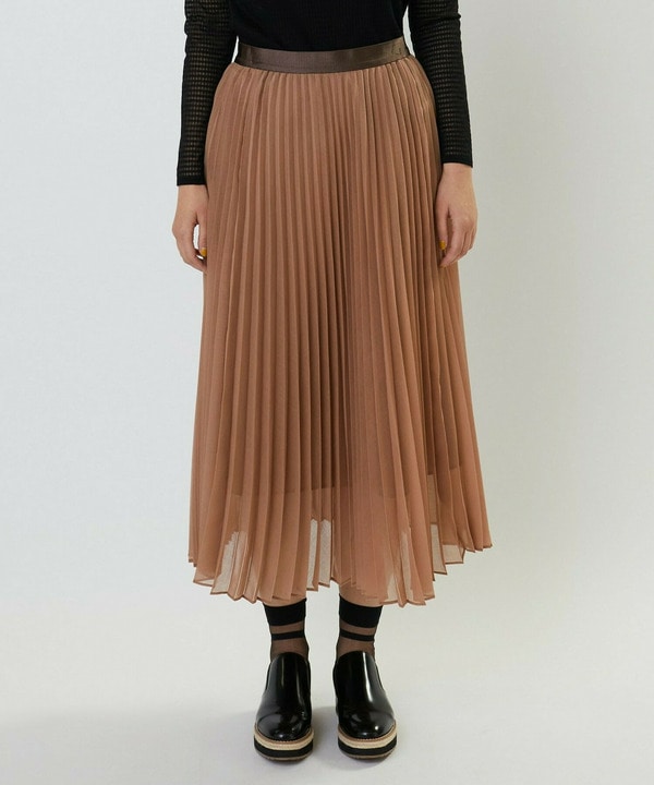 ソフトオーガンジープリーツスカート 詳細画像