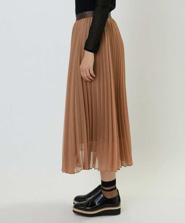 ソフトオーガンジープリーツスカート 詳細画像