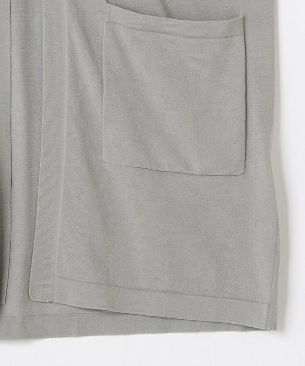 コットンナイロンシアーVネックカーディガン 詳細画像