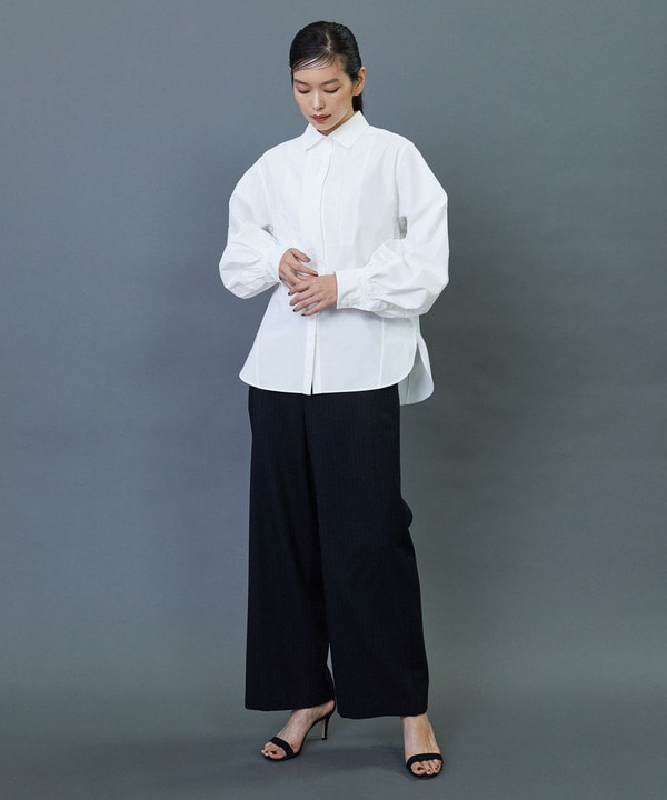 80/2GVブロックスボリュームスリーブシャツ 詳細画像