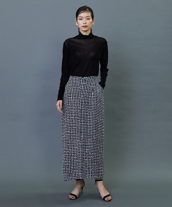 リングツイードロングスカート 詳細画像