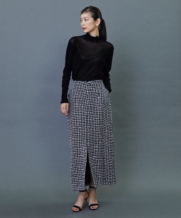 リングツイードロングスカート 詳細画像