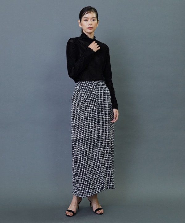 リングツイードロングスカート 詳細画像