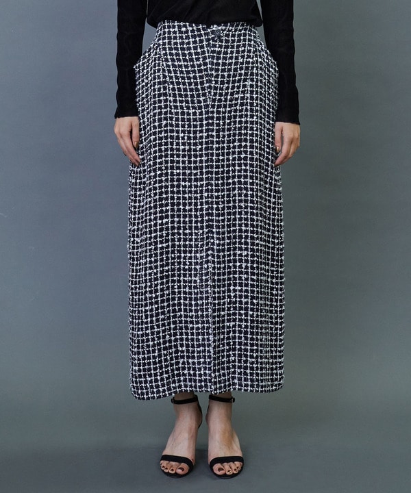 リングツイードロングスカート 詳細画像