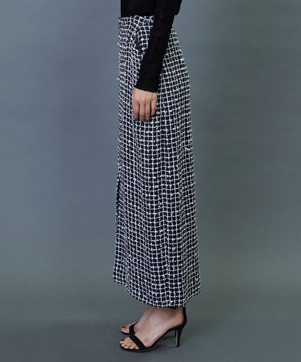 リングツイードロングスカート 詳細画像