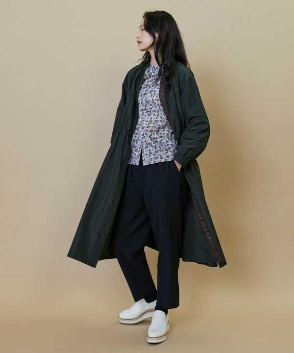 キュプラ/コットン トライアングルプリントブラウス 詳細画像