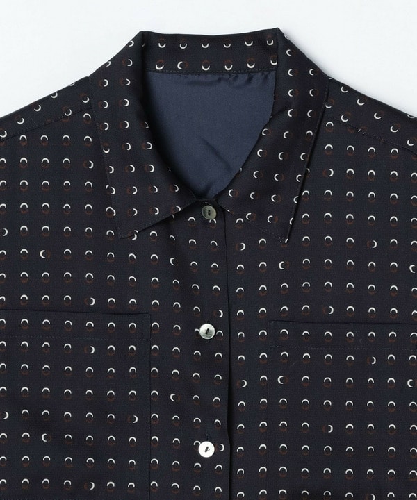 リングドットプリントシャツワンピース 詳細画像