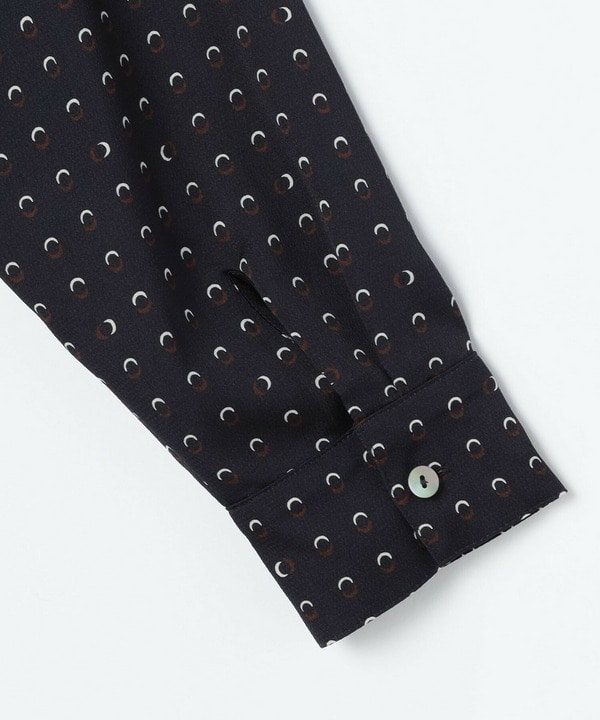 リングドットプリントシャツワンピース 詳細画像