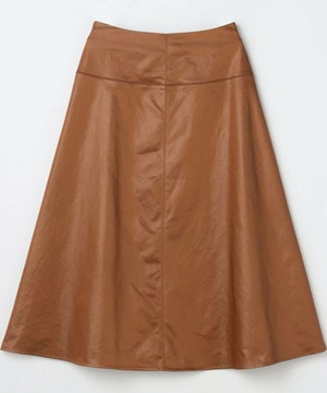 フェイクレザーサテンスカート