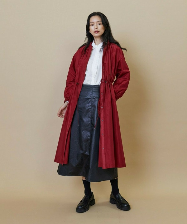 フェイクレザーサテンスカート 詳細画像