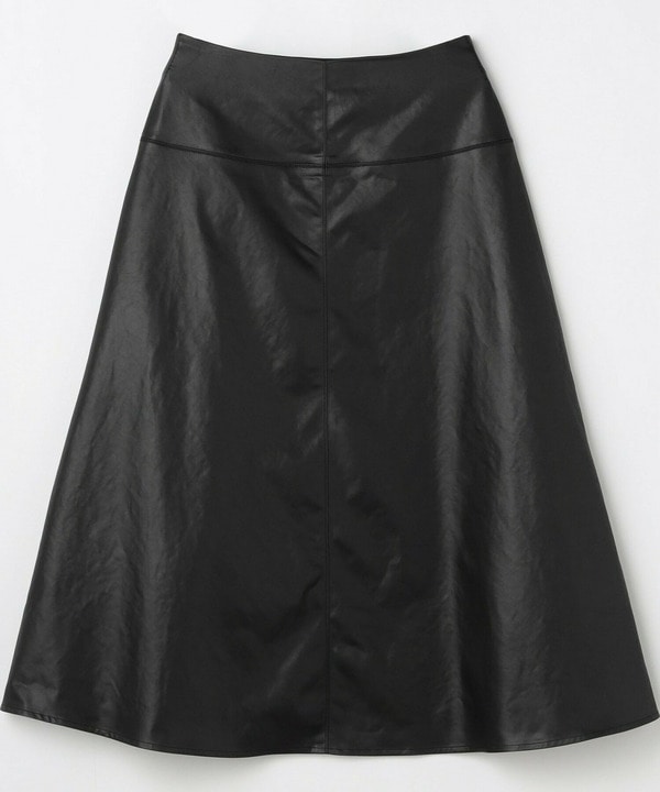 フェイクレザーサテンスカート 詳細画像