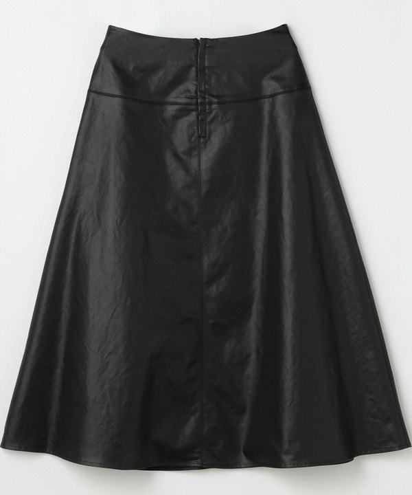 フェイクレザーサテンスカート 詳細画像