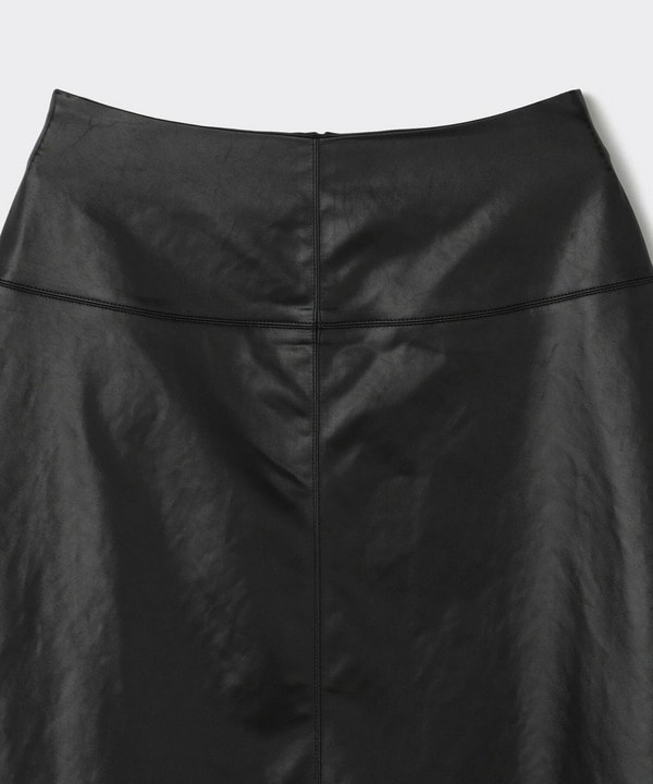 フェイクレザーサテンスカート 詳細画像