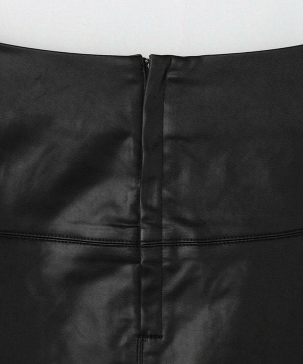 フェイクレザーサテンスカート 詳細画像