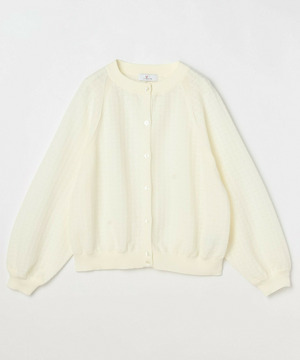 レース柄ジャガードニットブルゾン