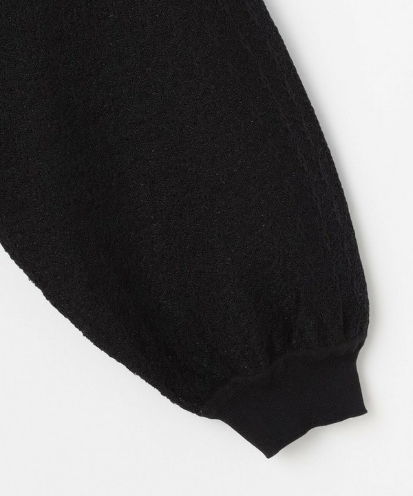 レース柄ジャガードニットブルゾン 詳細画像