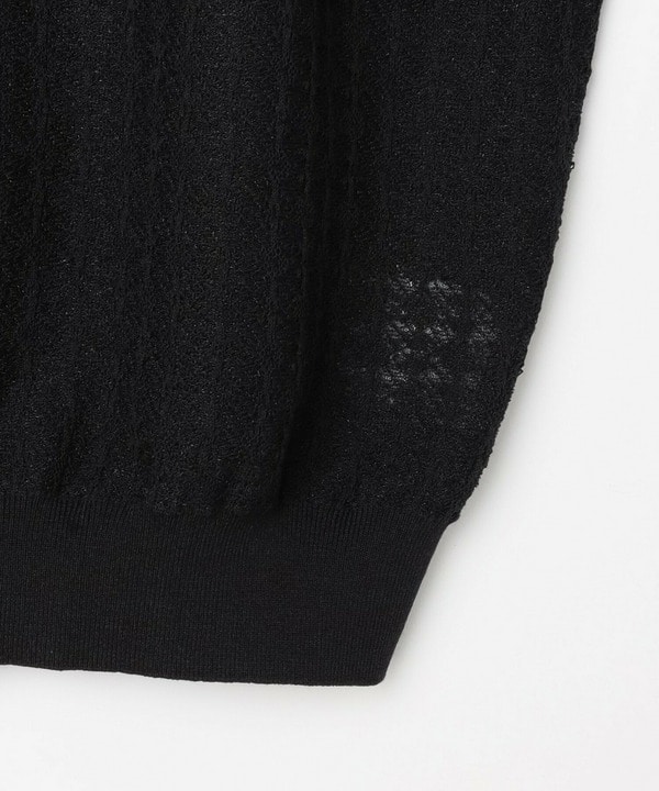 レース柄ジャガードニットブルゾン 詳細画像