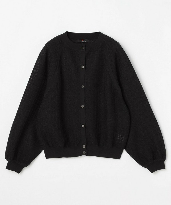 レース柄ジャガードニットブルゾン 詳細画像