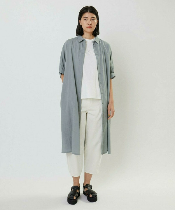 【Lサイズ】レーヨンナイロンライトワッシャーワンピース 詳細画像